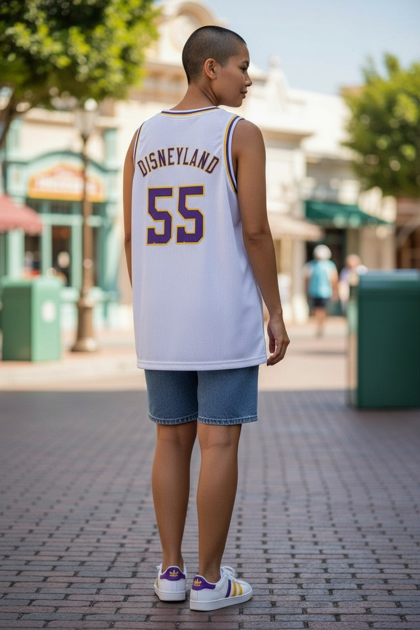 Disneyland Basketball Jersey (Embroidered Lakers Association style)