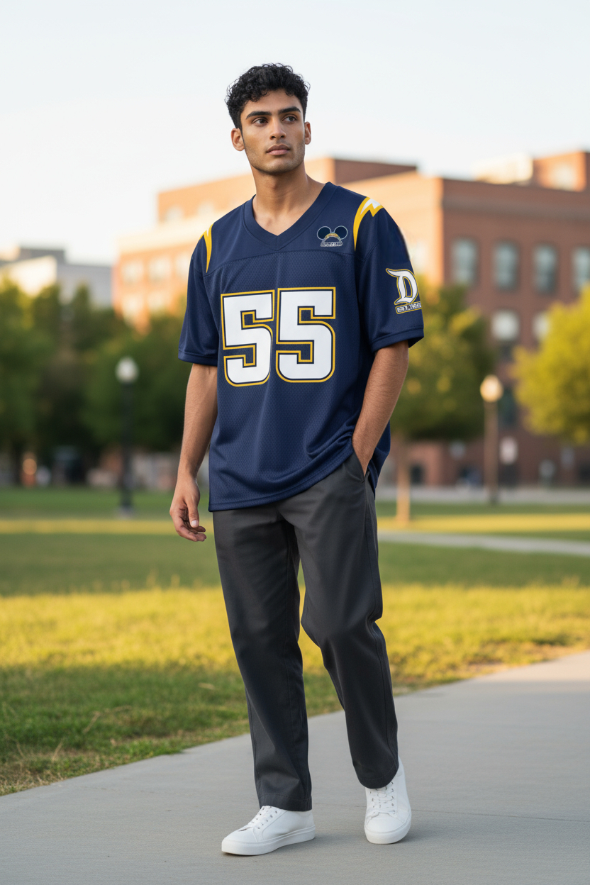 a Disneyland Football Jersey (Chargers Throwback Style)