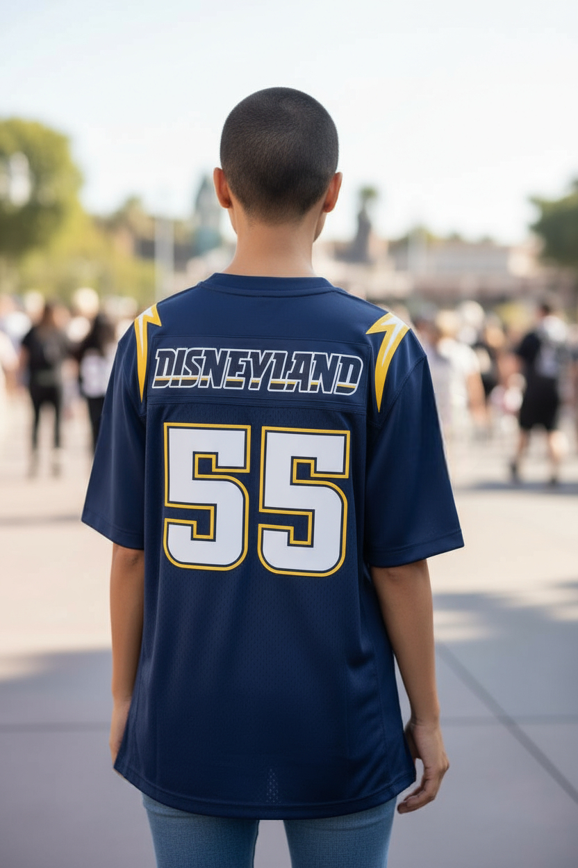 a Disneyland Football Jersey (Chargers Throwback Style)