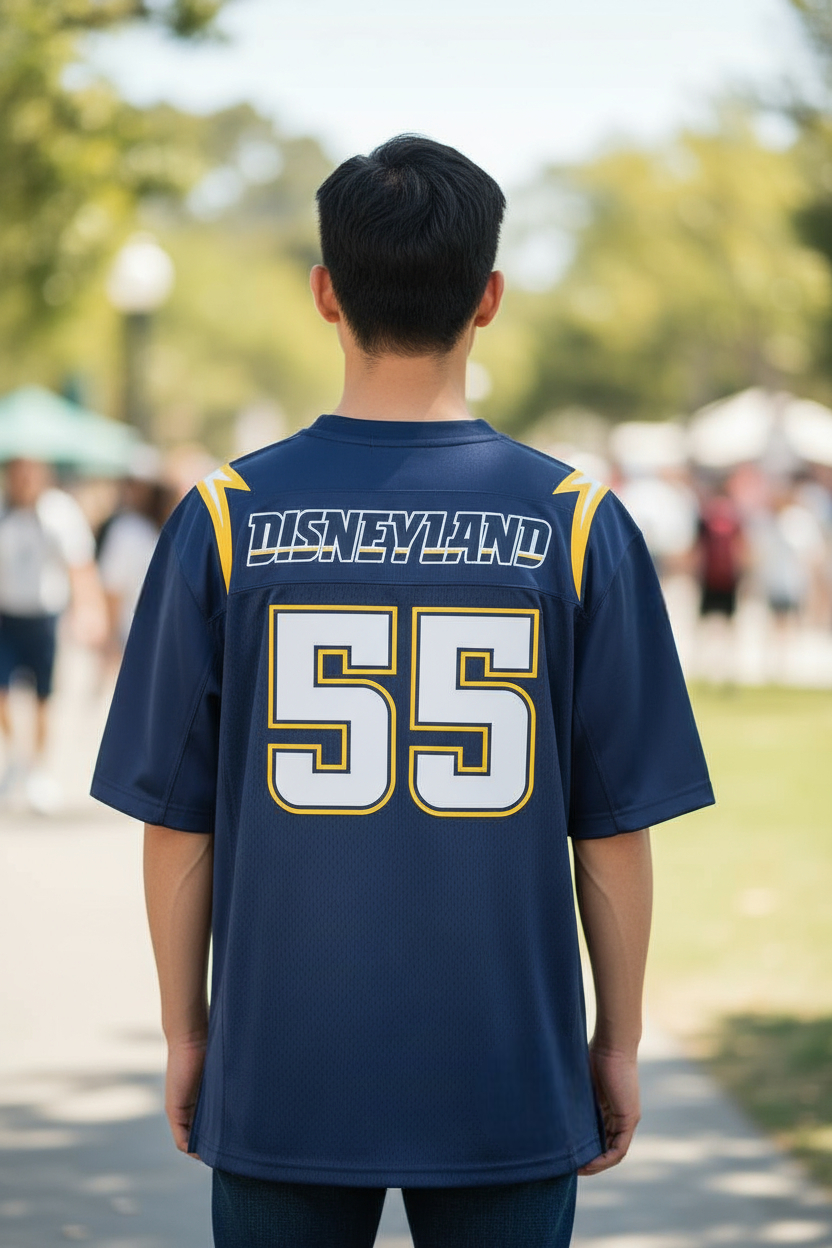 a Disneyland Football Jersey (Chargers Throwback Style)
