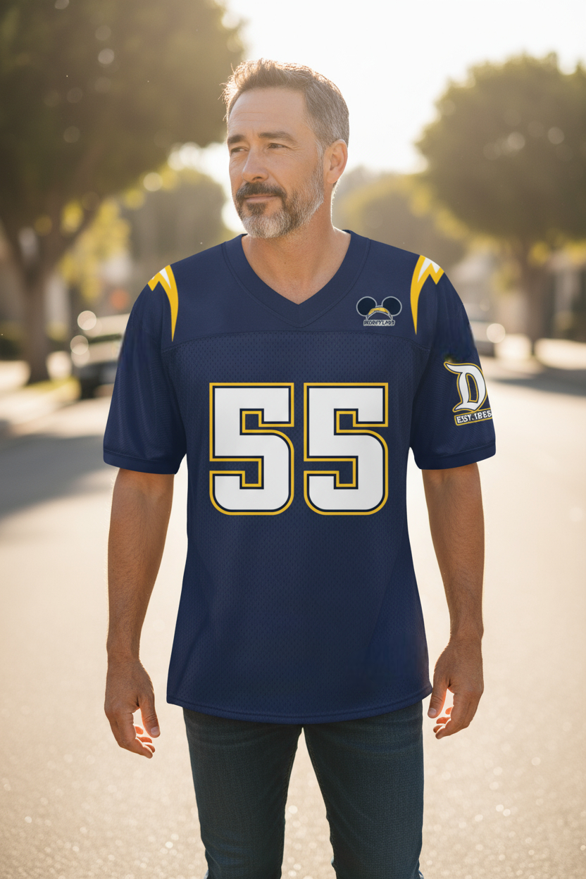 a Disneyland Football Jersey (Chargers Throwback Style)