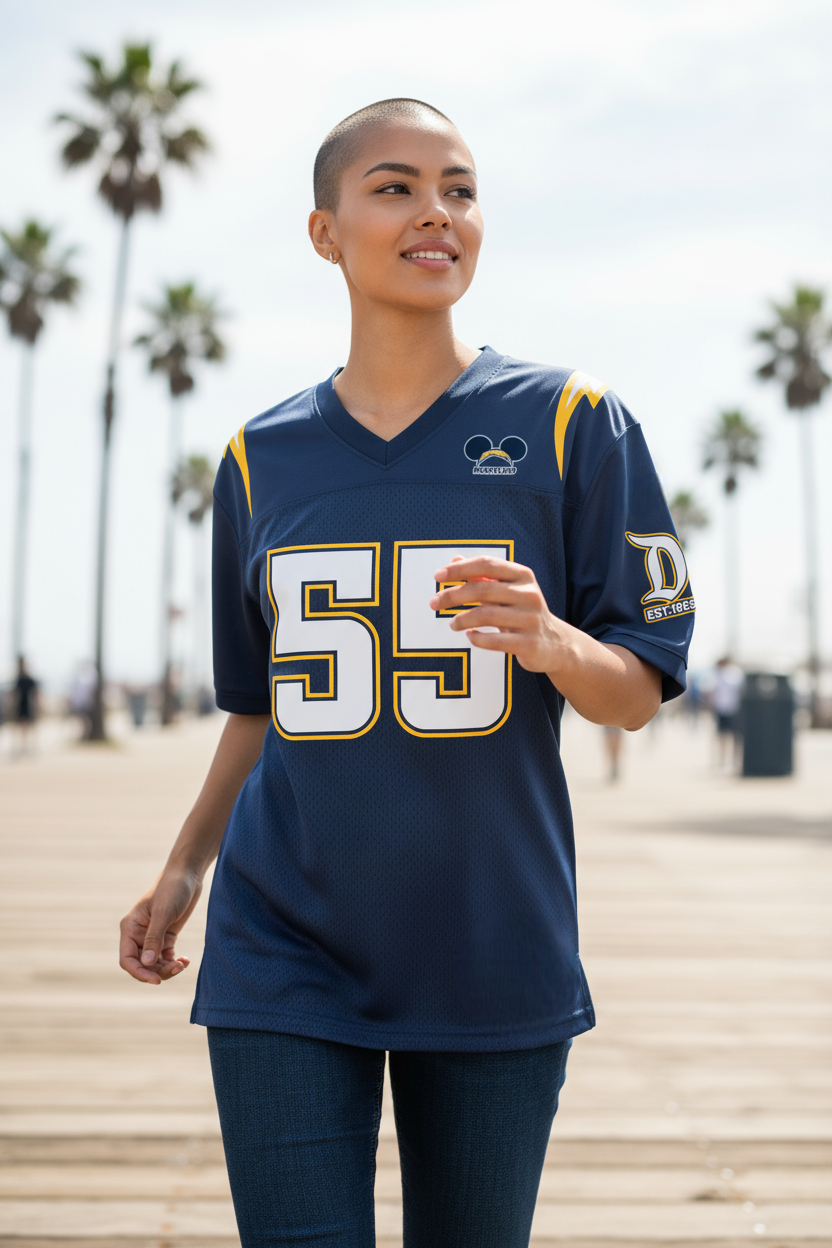 a Disneyland Football Jersey (Chargers Throwback Style)