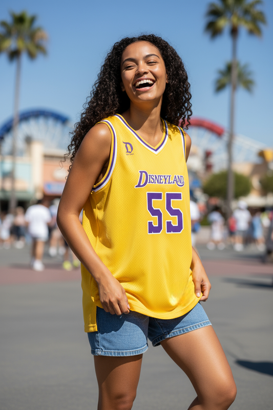 Disneyland Basketball Jersey (Embroidered Lakers ICON style)