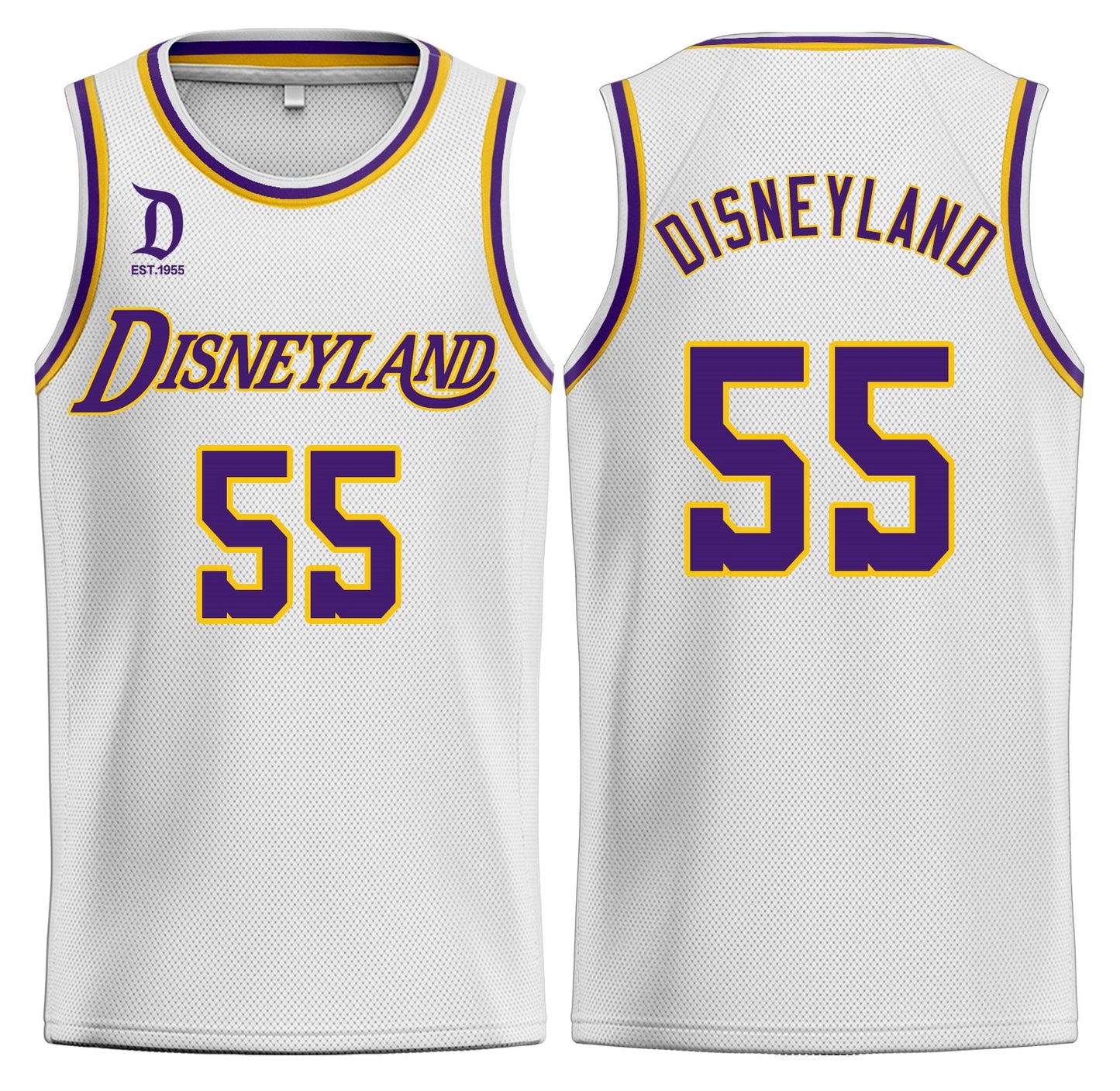 Disneyland Basketball Jersey (Embroidered Lakers Association style)