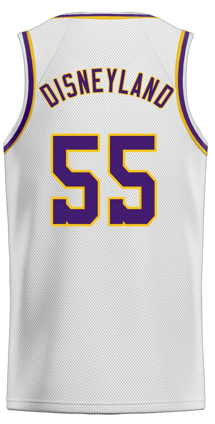 Disneyland Basketball Jersey (Embroidered Lakers Association style)
