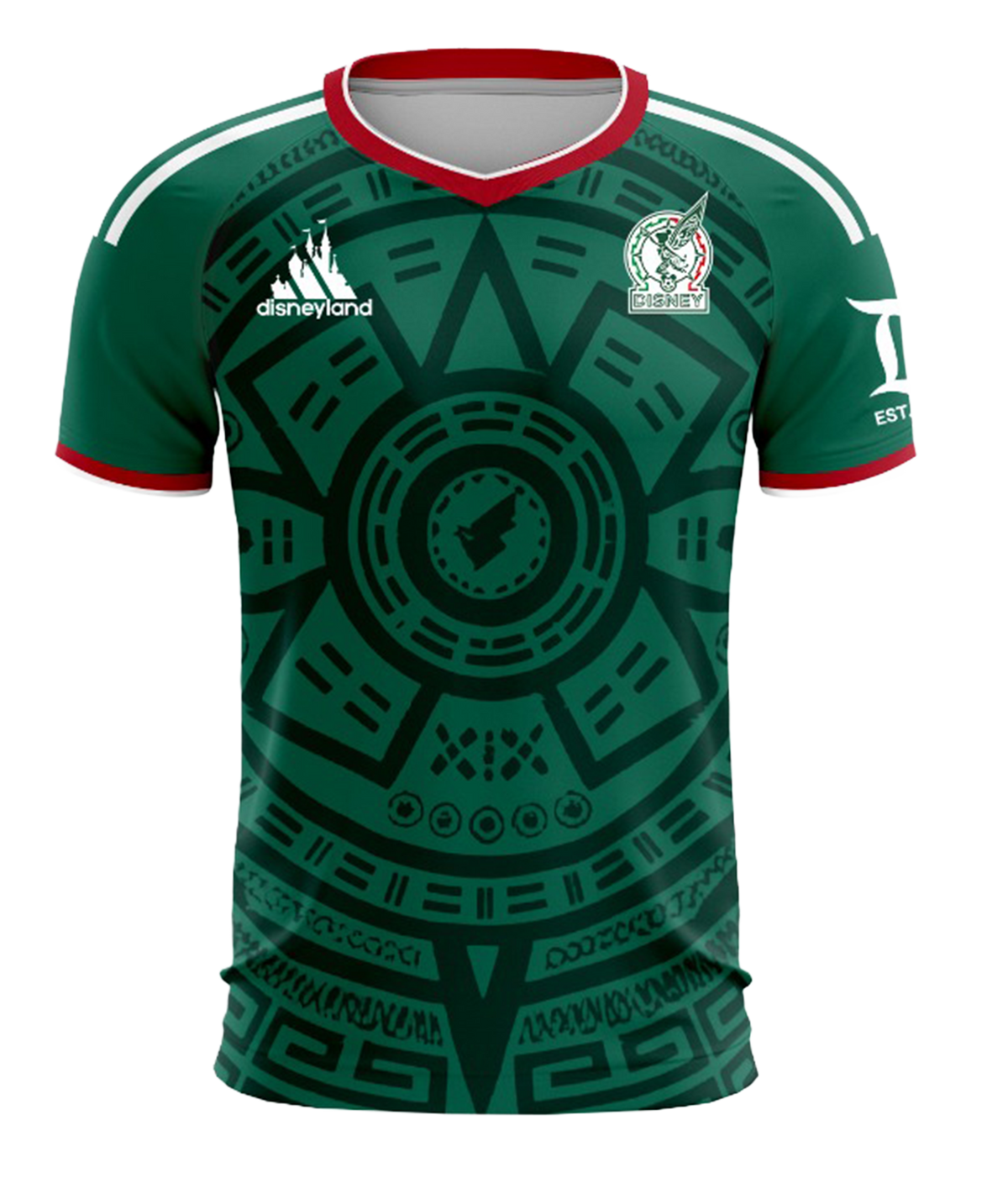 Mexico Soccer Jersey (Green) fitted style