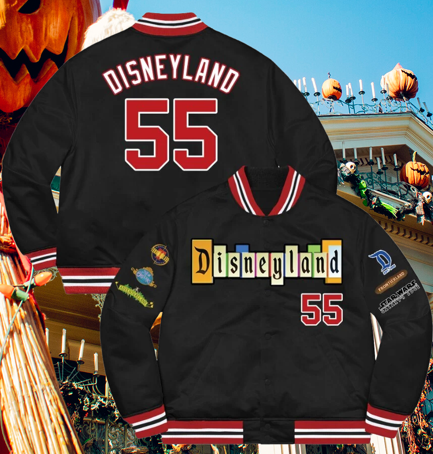 a Disneyland Sign Jacket w/stitched patches.