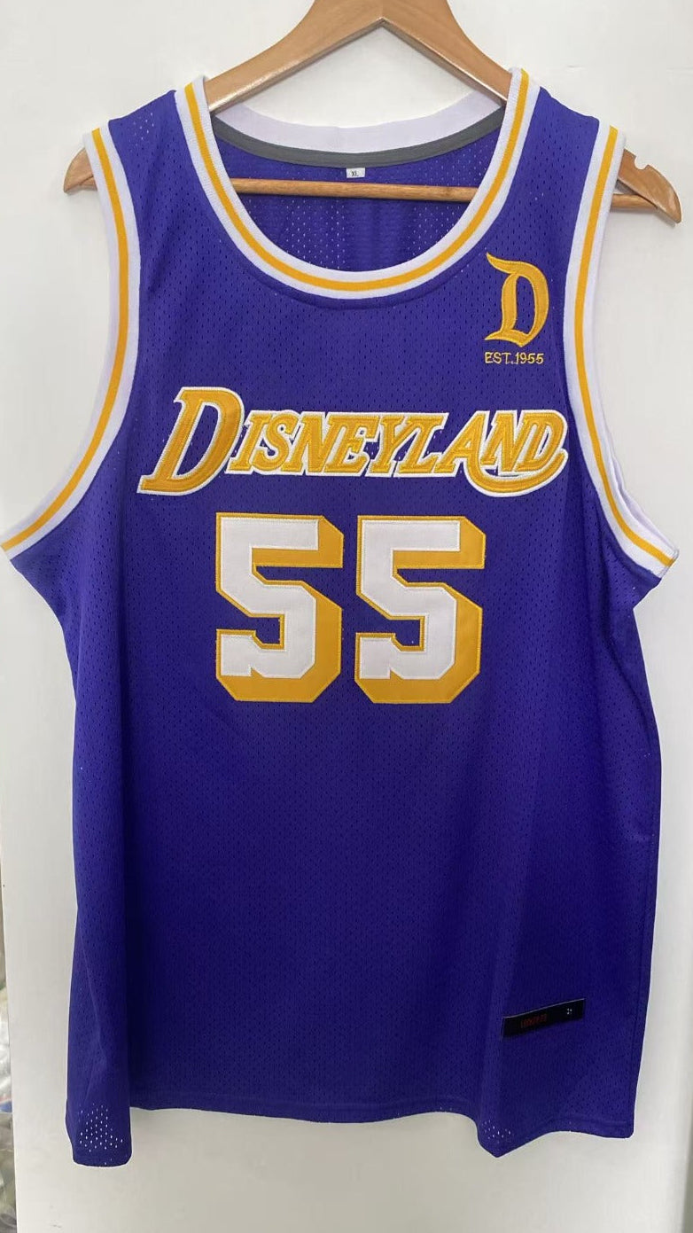 Basketball Jersey Embroidered Jersey (Lakers Purple & Gold)
