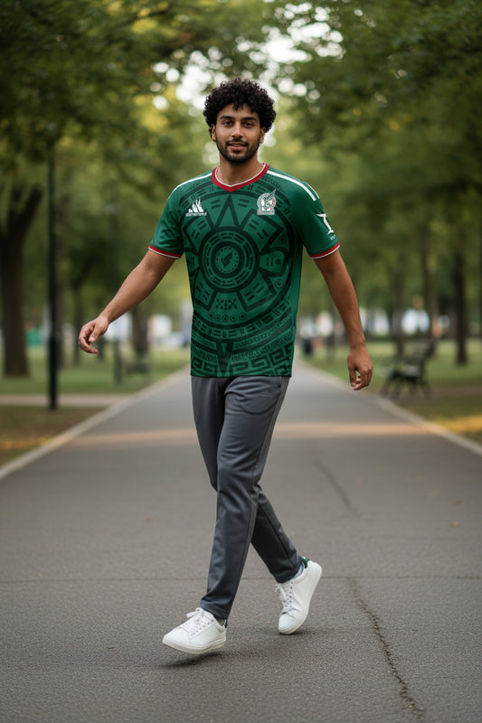 Mexico Soccer Jersey (Green) fitted style