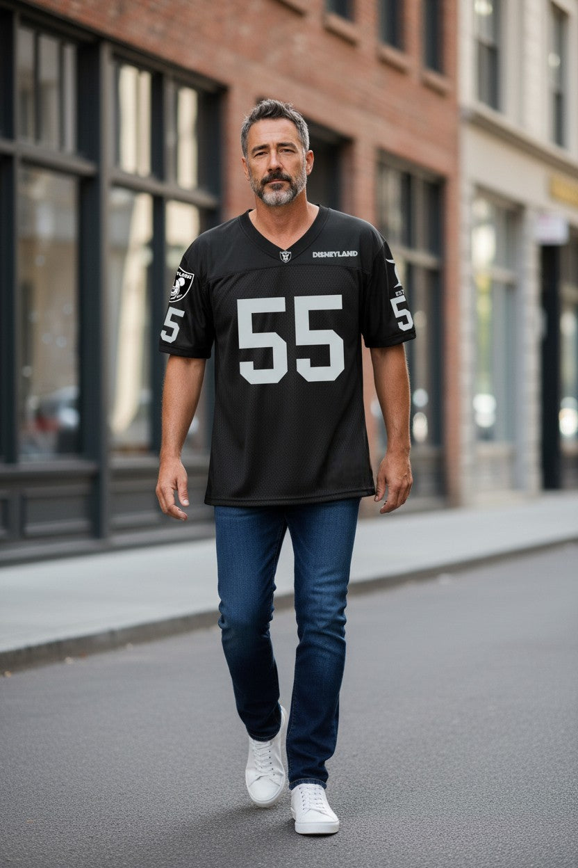 Football Jersey (Silver & Black Throwback)