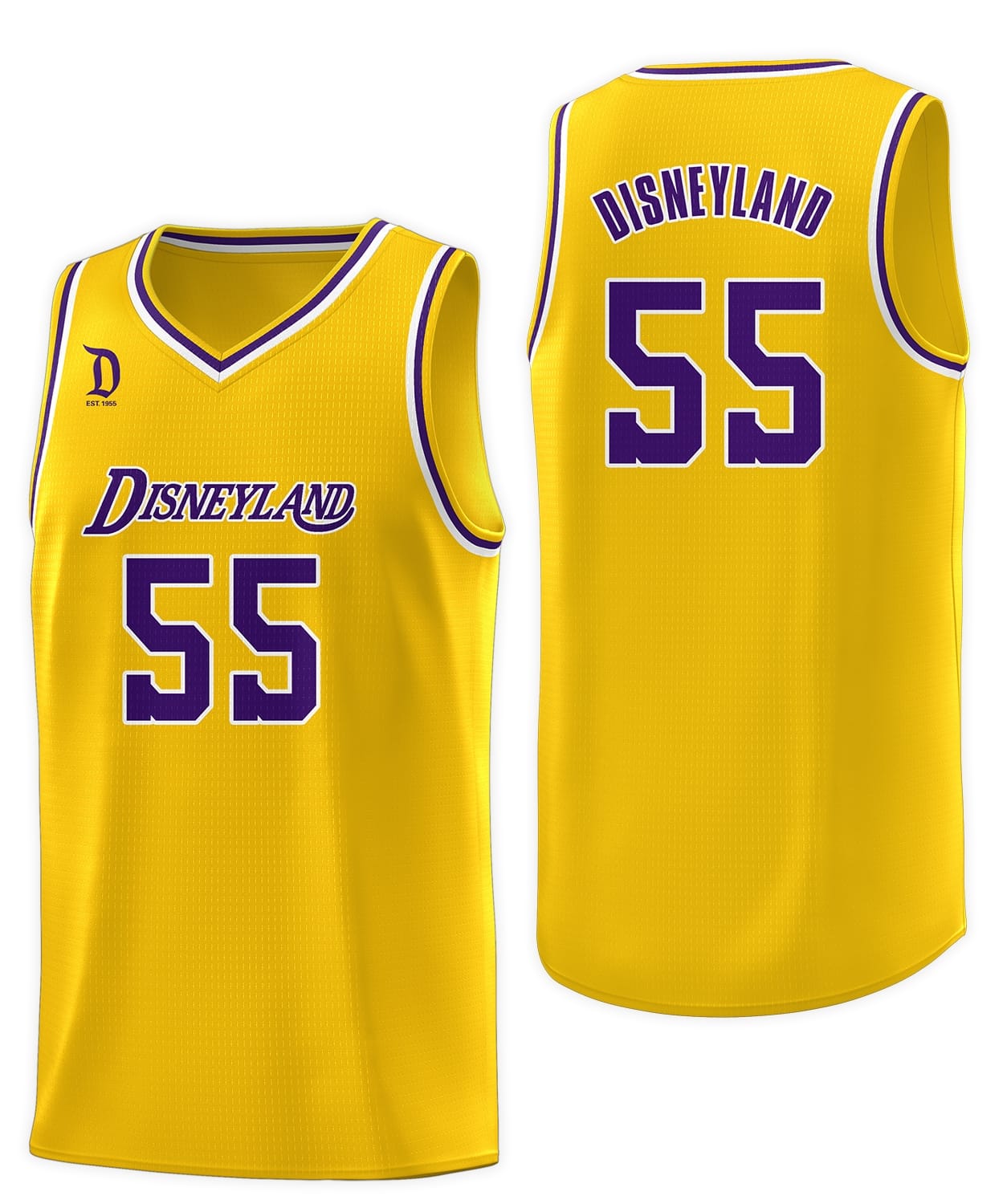 a Disneyland Basketball Jersey (Embroidered Lakers style)