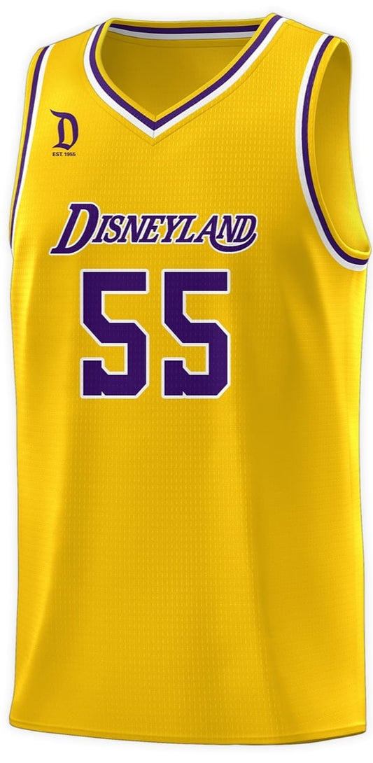 Basketball Jersey Embroidered Jersey (Lakers Yellow)