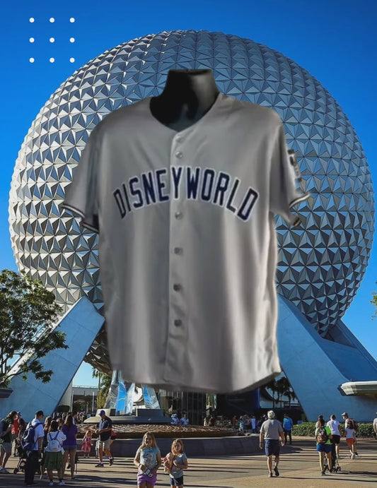 Disney World Yankees Style Embroidered Baseball Jersey