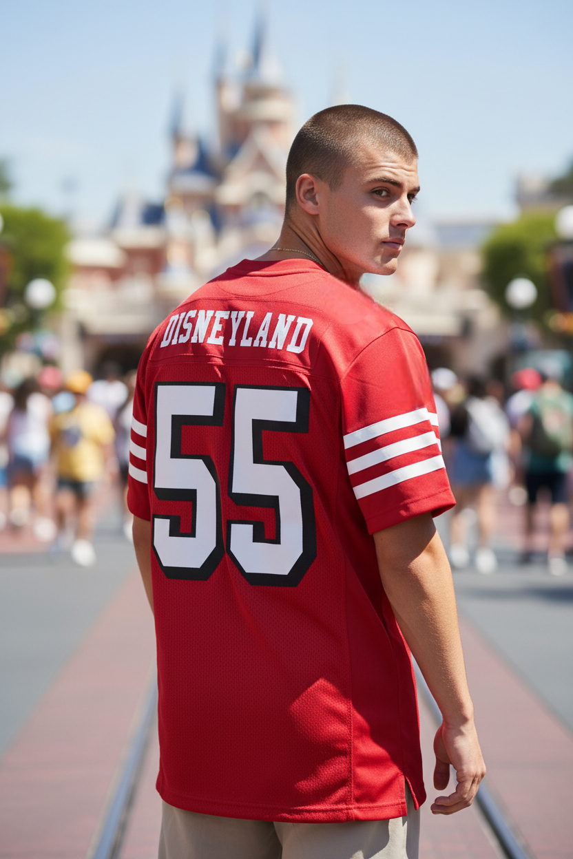 Disneyland Football Jersey (49ers Throwback Style)