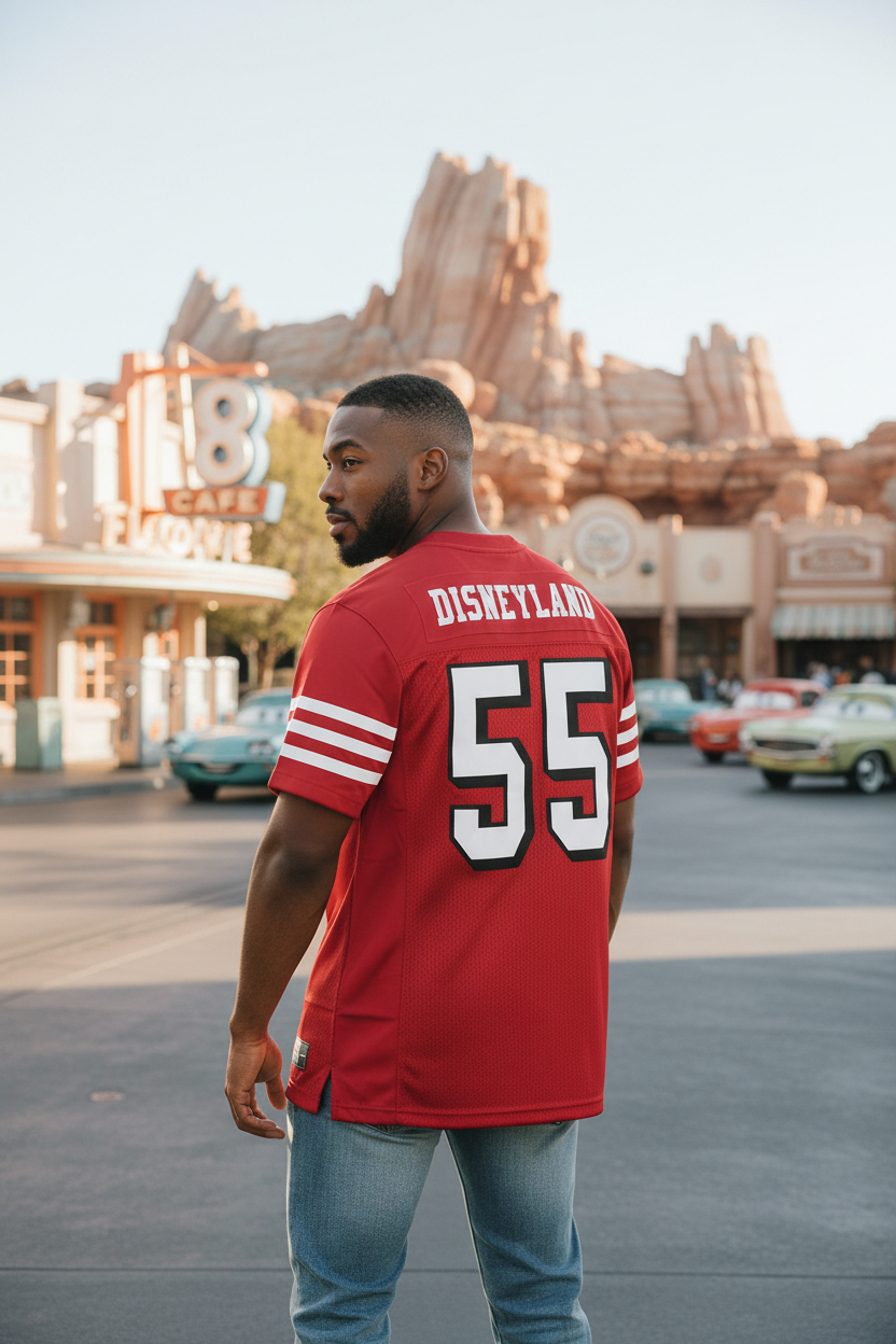 Disneyland Football Jersey (49ers Throwback Style)