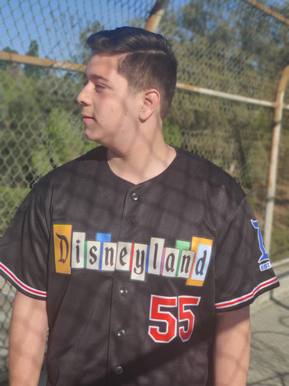Disneyland Marquee Baseball Jersey (Embroidered) BLACK