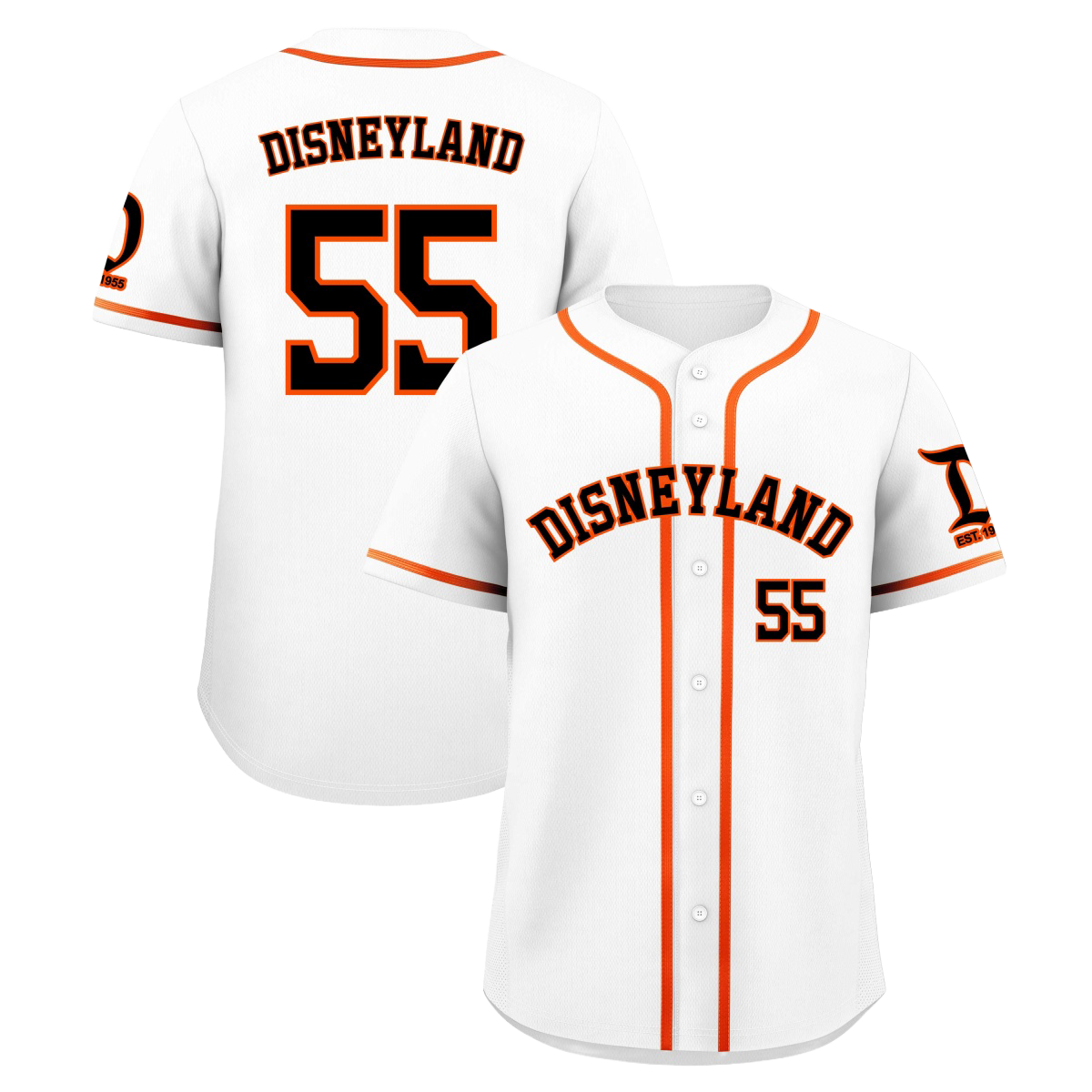 Disneyland (Astros Style) Embroidered WHITE Baseball Jersey