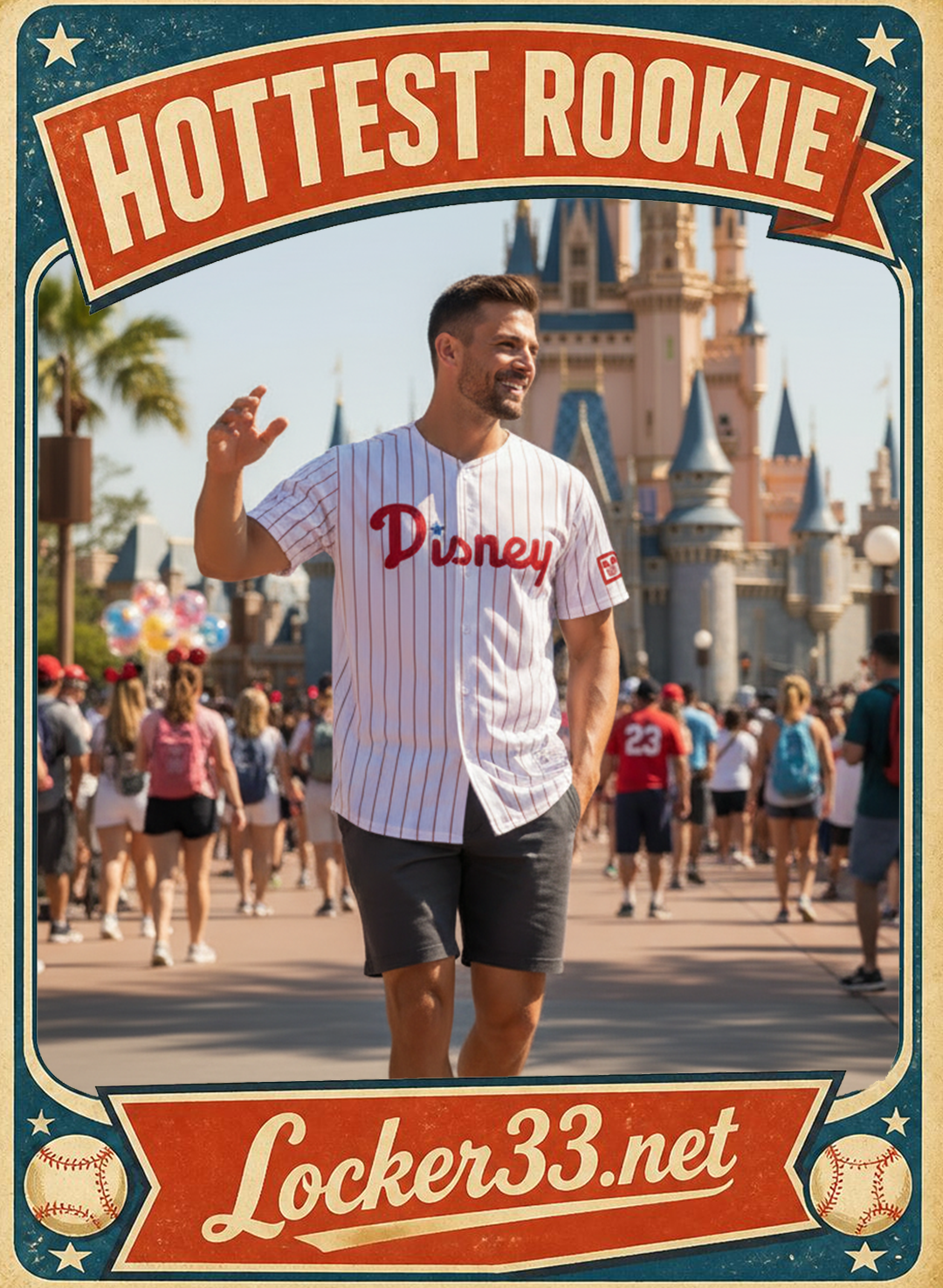 Baseball Jersey Embroidered Jersey (Phillies White)