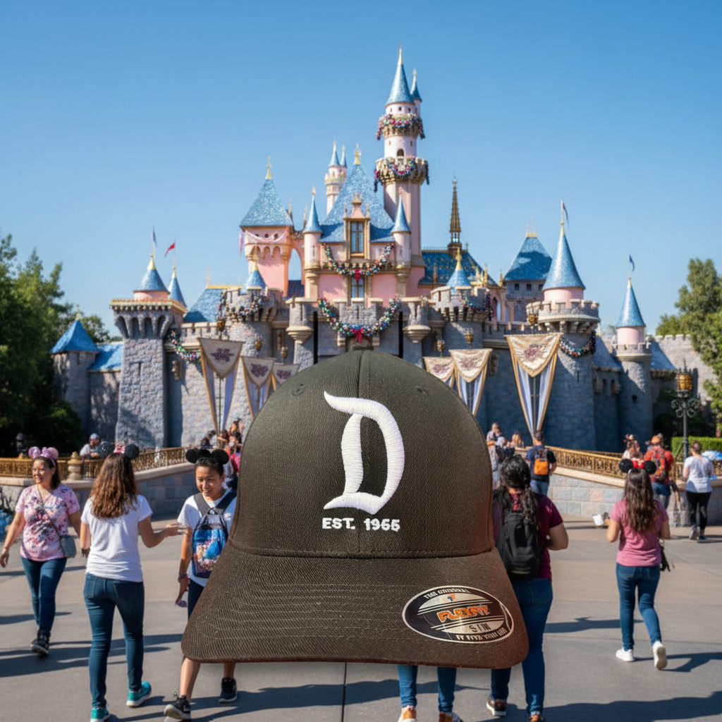 Disneyland Big "D" FlexFit Baseball Cap (Black)