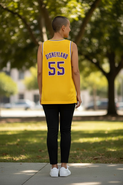 Disneyland Basketball Jersey (Embroidered Lakers ICON style)