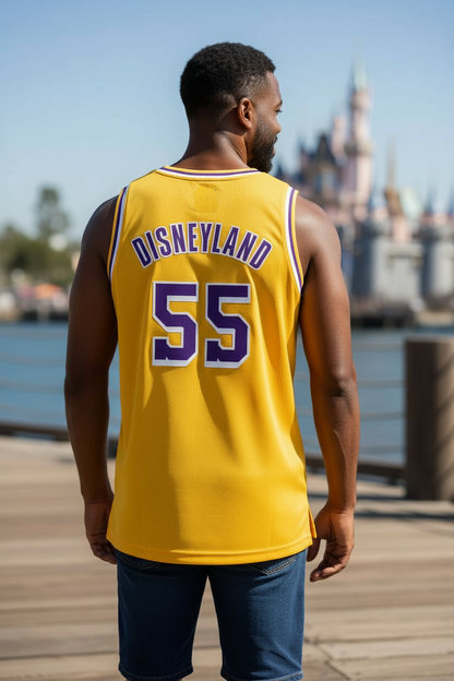 Disneyland Basketball Jersey (Embroidered Lakers ICON style)