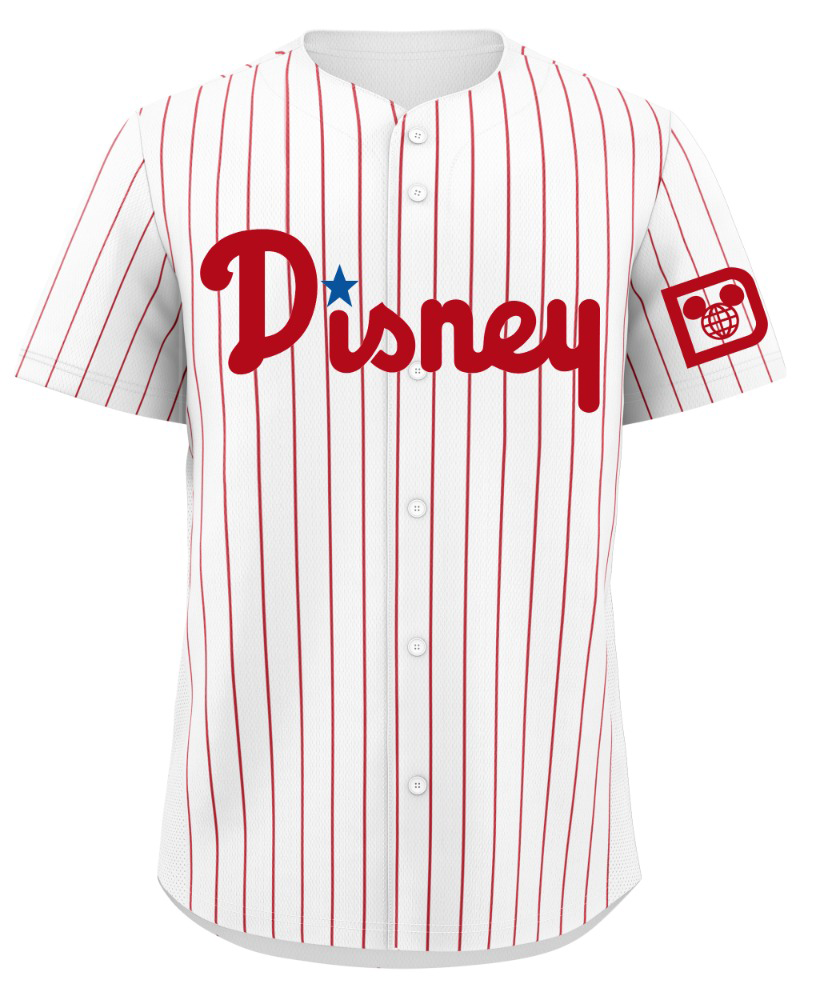 Baseball Jersey Embroidered Jersey (Phillies White)