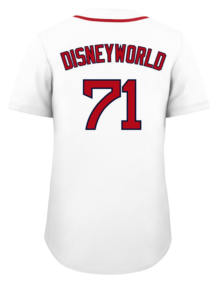 Disney World (Red Sox Style) Embroidered Baseball Jersey
