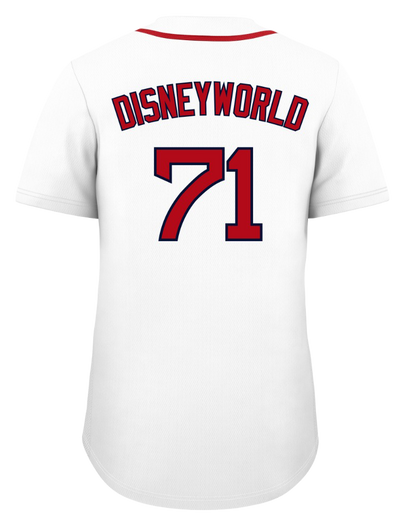 Disney World (Red Sox Style) Embroidered Baseball Jersey