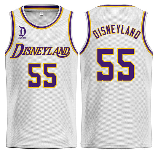 Basketball Jersey Embroidered Jersey (Lakers White)