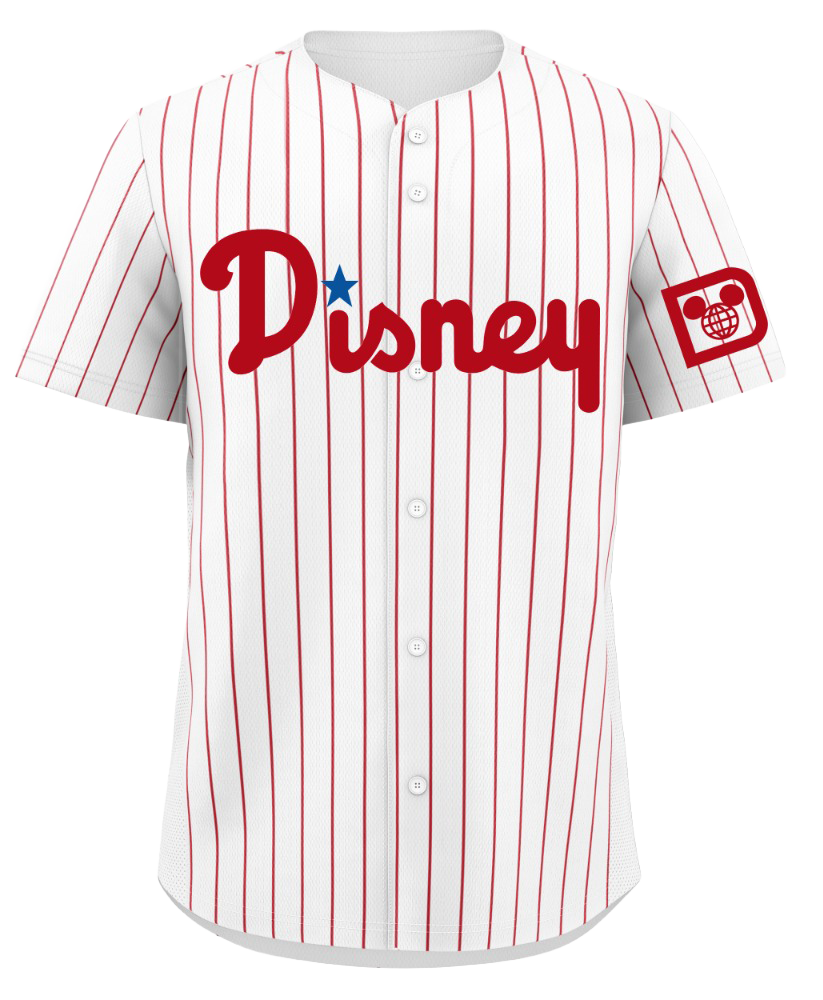 Disney World (Philadelphia Phillies Style) Embroidered Baseball Jersey