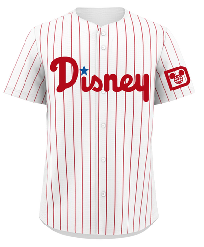 Disney World (Philadelphia Phillies Style) Embroidered Baseball Jersey