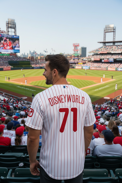 Disney World (Philadelphia Phillies Style) Embroidered Baseball Jersey