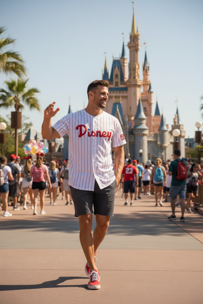 Disney World (Philadelphia Phillies Style) Embroidered Baseball Jersey