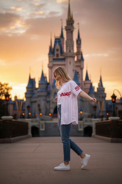 Disney World (Philadelphia Phillies Style) Embroidered Baseball Jersey
