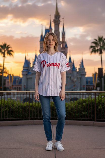 Disney World (Philadelphia Phillies Style) Embroidered Baseball Jersey