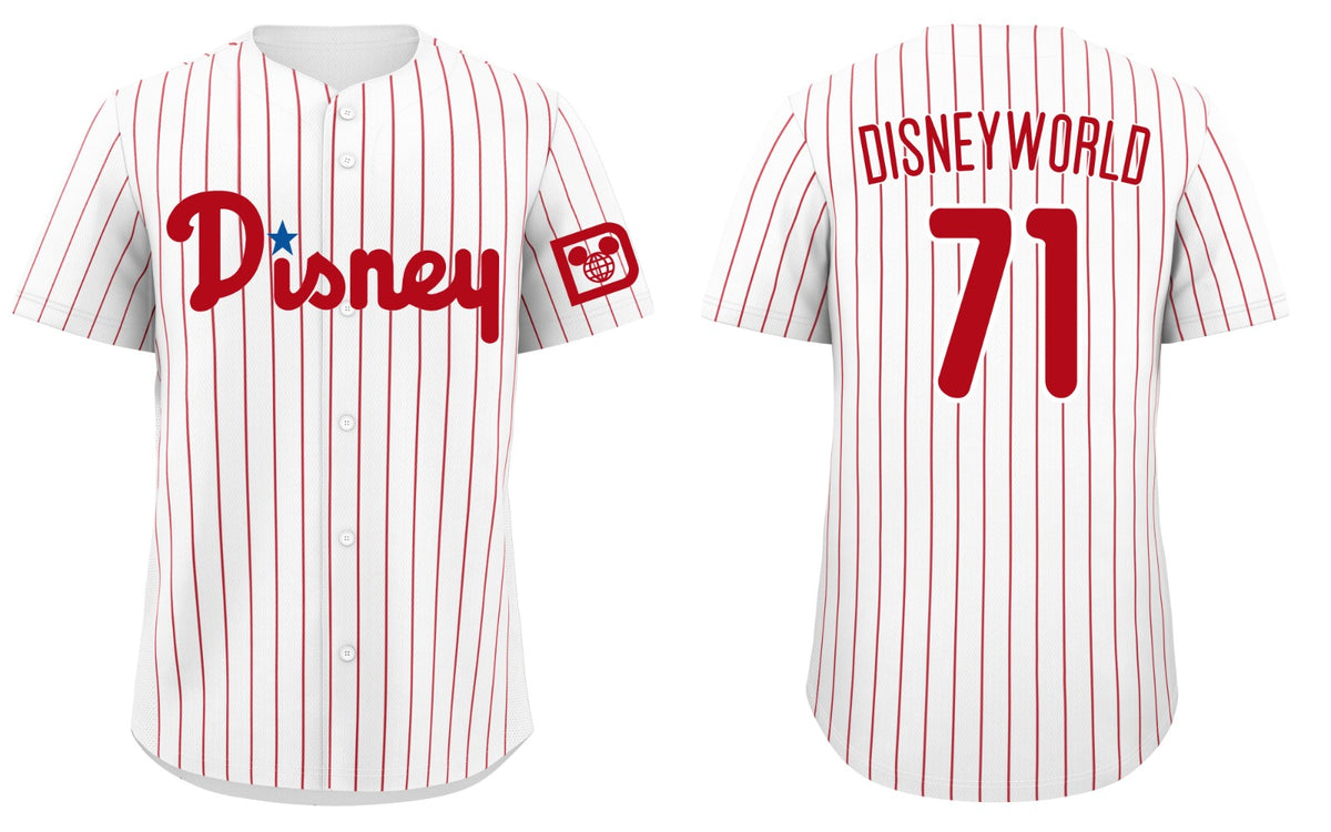 Baseball Jersey Embroidered Jersey (Phillies White)