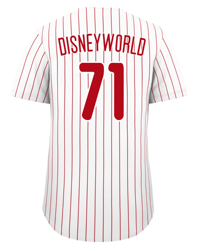 Disney World (Philadelphia Phillies Style) Embroidered Baseball Jersey