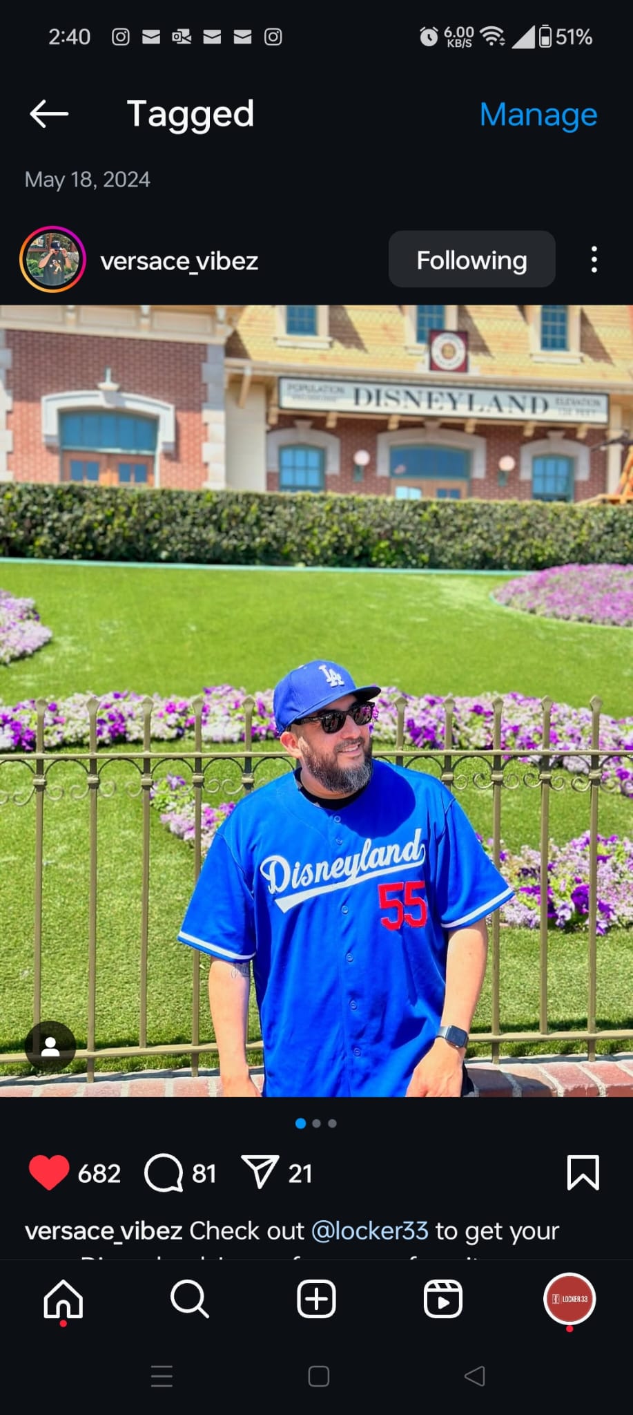 Baseball Jersey (Dodgers Blue)