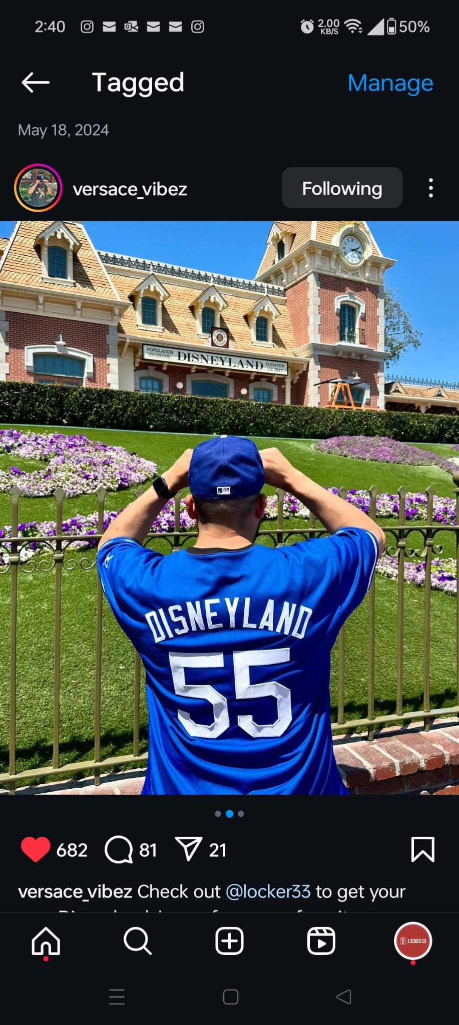 Baseball Jersey (Dodgers Blue)