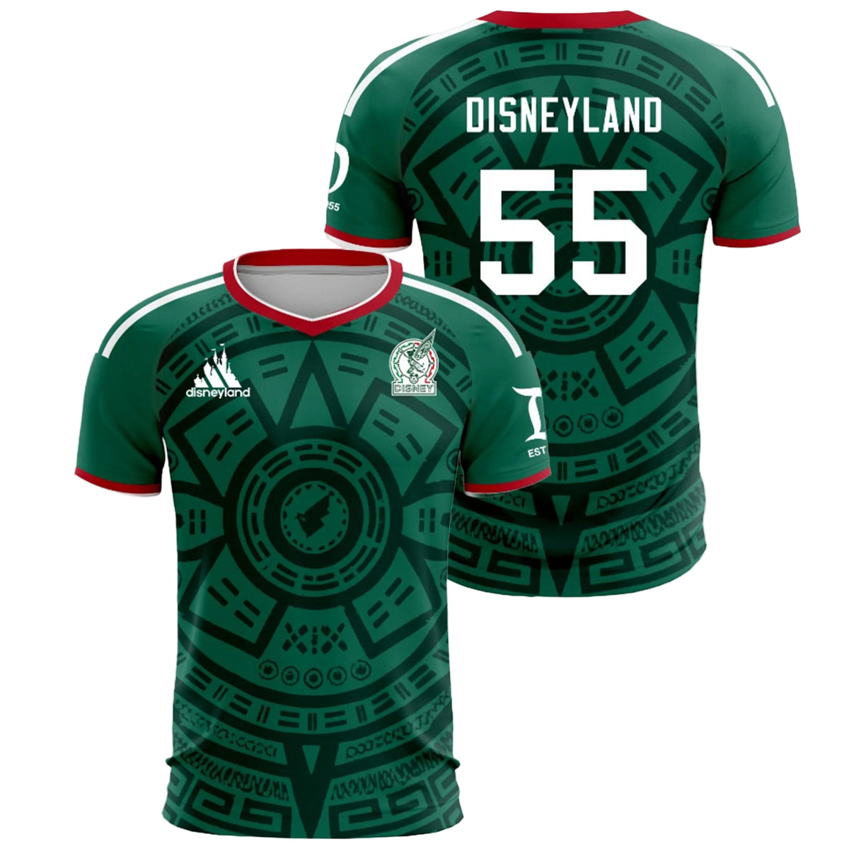 Mexico Soccer Jersey (Green) fitted style