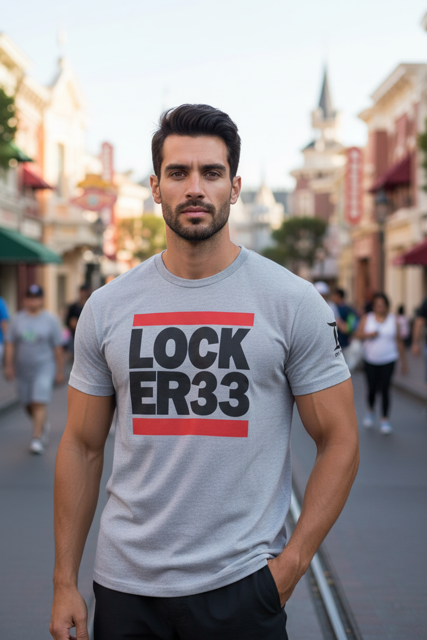 Locker33 Chest Graphic White T-Shirt