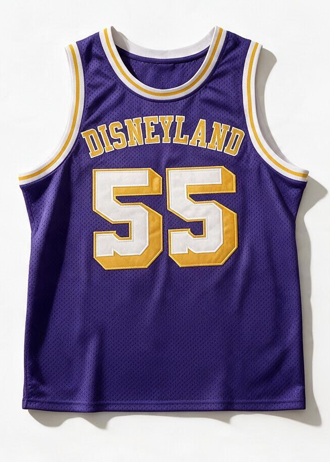 Basketball Jersey Embroidered Jersey (Lakers Purple & Gold)
