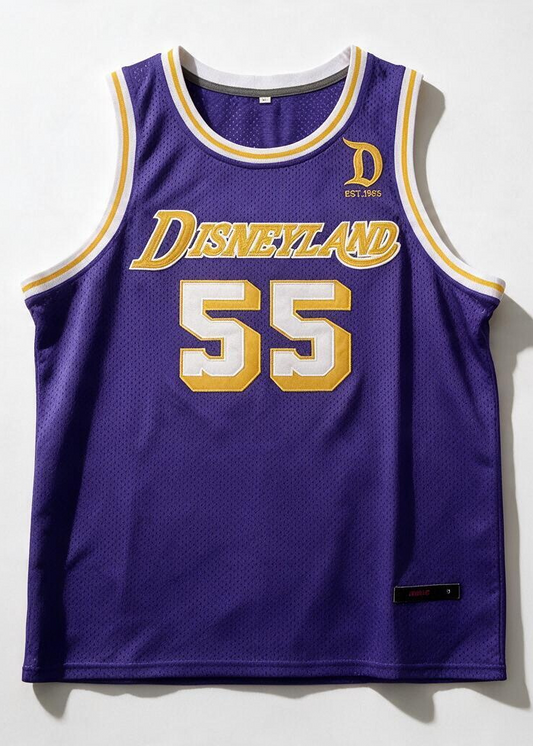 Basketball Jersey Embroidered Jersey (Lakers Purple & Gold)