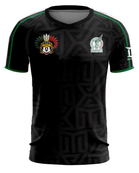 Mexico Soccer Jersey (Black) fitted style