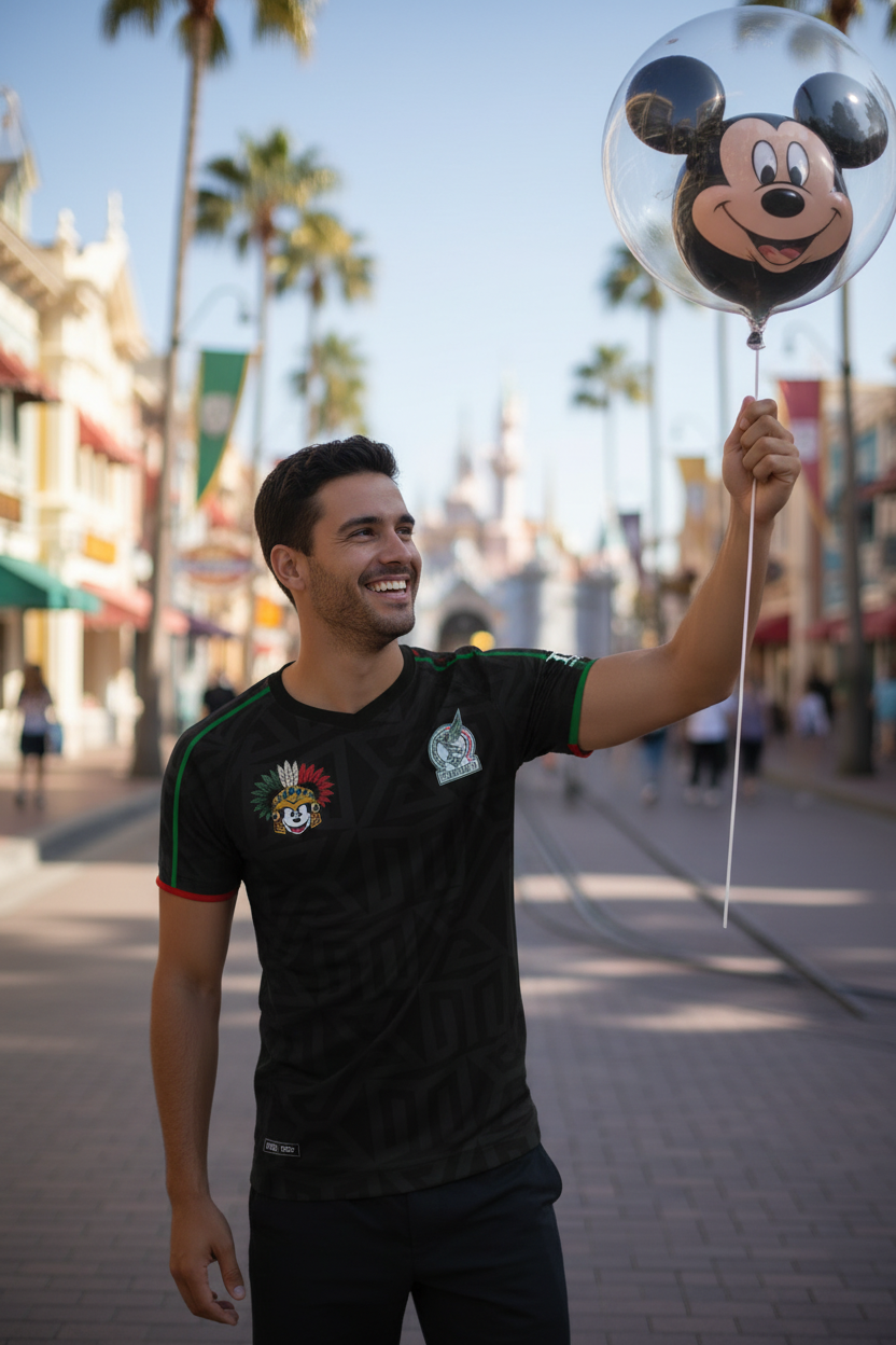 Mexico Soccer Jersey (Black) fitted style