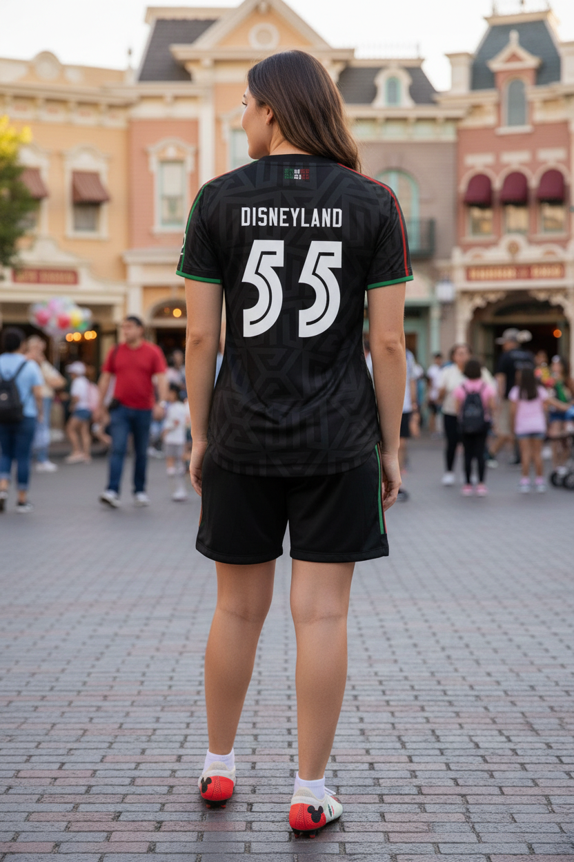 Mexico Soccer Jersey (Black) fitted style