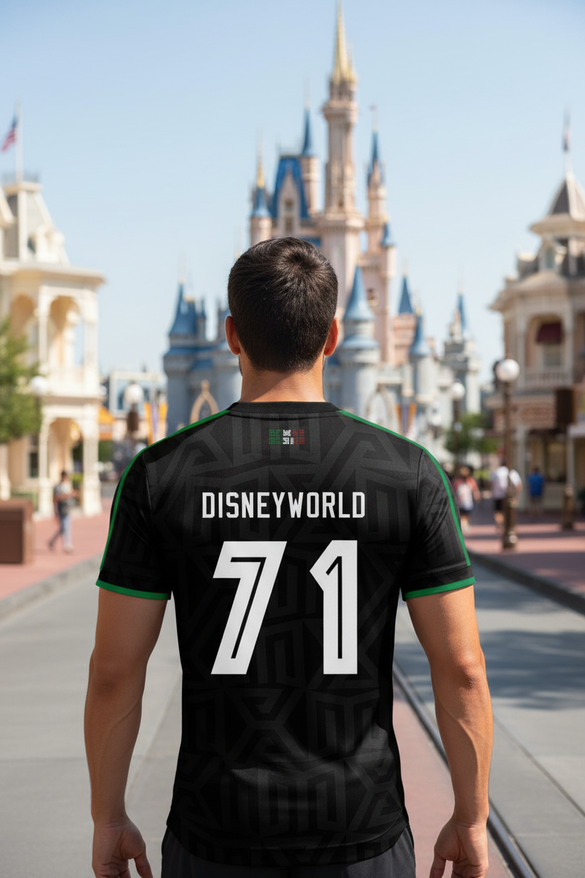 Mexico Soccer Jersey (DW 71 Black) fitted style