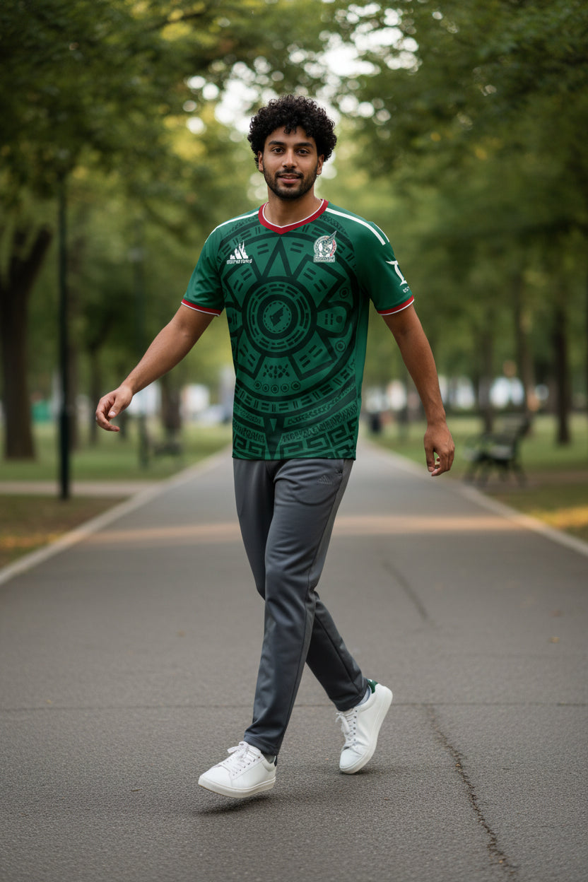 Mexico Soccer Jersey (Green) fitted style