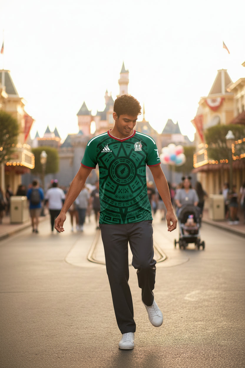Mexico Soccer Jersey (Green) fitted style