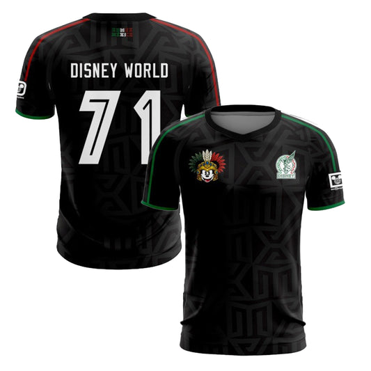 Mexico Soccer Jersey (DW 71 Black) fitted style